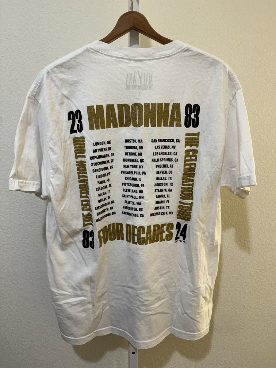 Madonna Celebration Tour Official Merchandise T-Shirt White • Sz L