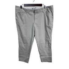 Stylus by JCP 14 Tan Cropped Pants Women's Stretch Cotton Chino