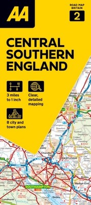 AA Road Map Central Southern England (Sheet map, folded)