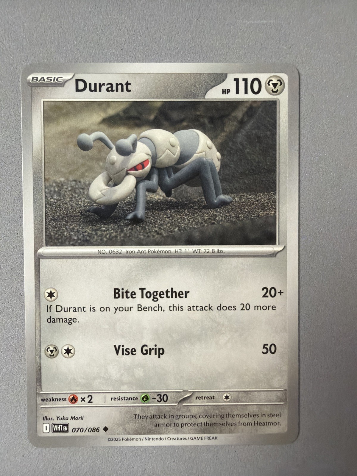 Pokemon TCG * SV White Flare * 070/086 Durant Uncommon * FRESH PK