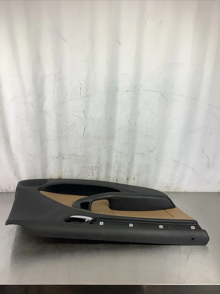 BMW E46 323i 325i 330i 4 puertas sedán OEM paneles de puerta delanteros traseros de cuero marrón 99-05 Foto 4 de 4