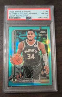 2025-26 Topps Chrome - Giannis Antetokounmpo #137 Aqua Refractor /199