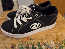 Heelys Black White Canvas Low Skate Shoes Men's Size 9 No Wheels EUC