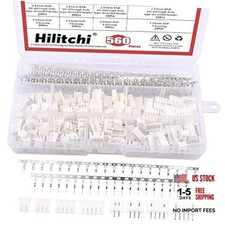 Hilitchi 560Pcs 2.54mm 2/3/4/5 Pin Housing and Male/Female Pin Head Connector