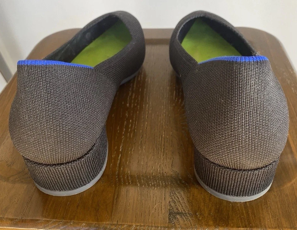 NUEVO ~ Zapatos para mujer Rothy's negros de tacón bloque "The High Point" punta puntiaguda 7,5 Foto 2 de 4