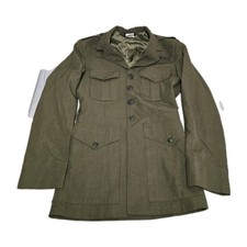 USMC Marine Corps Dress Alpha Green Service Jacket Military Coat Size 38L DSCP