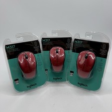 3pk Logitech M317 Wireless Mouse Red
