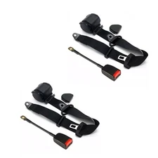 For All Kia Universal Retractable 3 Point Front Seat Belt 2 Pack Adjustable