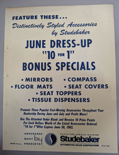 Studebaker Accessory Sale Flyer June 1963 Studebaker Accessory Sale Flyer June 1963