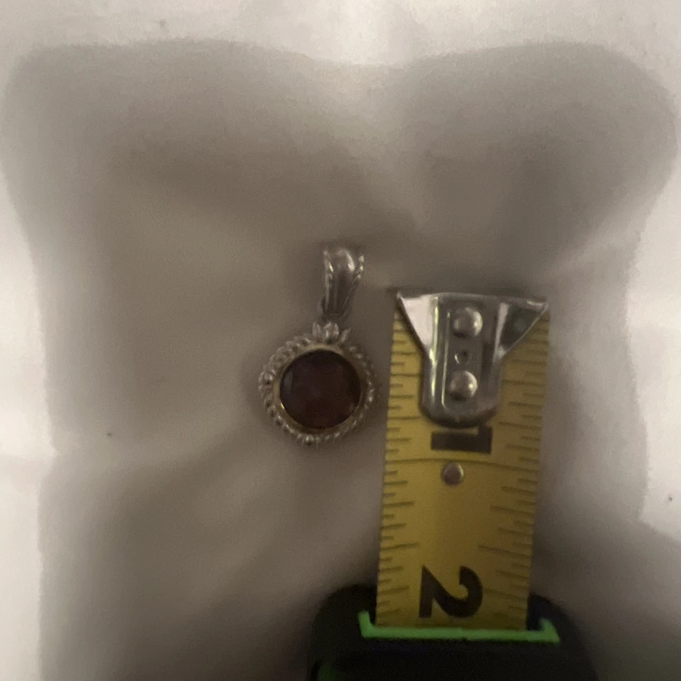 ¡COLGANTE POTENCIADOR TOPACIO AHUMADO FACETADO PLATA ESTERLINA JUDITH RIPKA! Foto 2 de 4