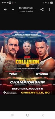 WRESTLING Elite Collision 8-9 Punk/Starks FTR House of Black Statlander Cage