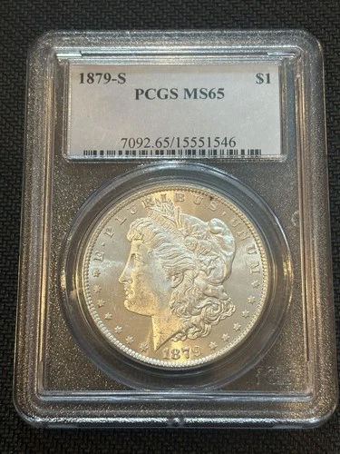 1879-S Morgan Dollar | PCGS MS65 | Beautiful White Lustrous Coin!