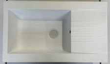 Liquida KAV860WH 1.0 Bowl Composite Reversible White Kitchen Sink - GRADED