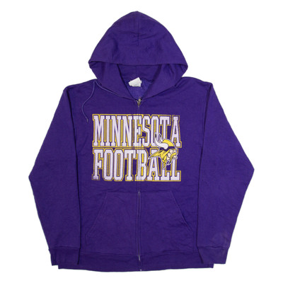 NFL Minnesota Vikings Herren Lila Hoodie Full Zip Baumwollmischung M