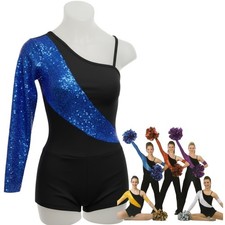 We Got Game Short BLUE Biketard Child 6x7 Dance Costume Jazz  Tap Unitard