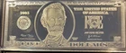 Washington Mint 4 oz. .999 Fine Silver Bar  2005 $5 Bill In Capsule