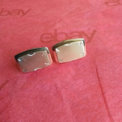 Vintage SPEIDEL Goldtone Metal Men's Cufflinks, Rectangular, Brushed/Glossy