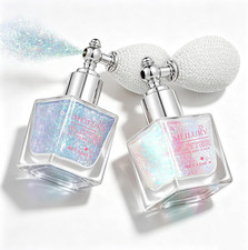 2PCS Hair and Body Glitter Spray, Holographic Glitter Highlighter Powder