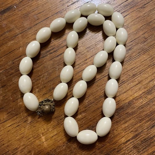 Vintage Miriam Haskell Signed  Lucite Beads Necklace