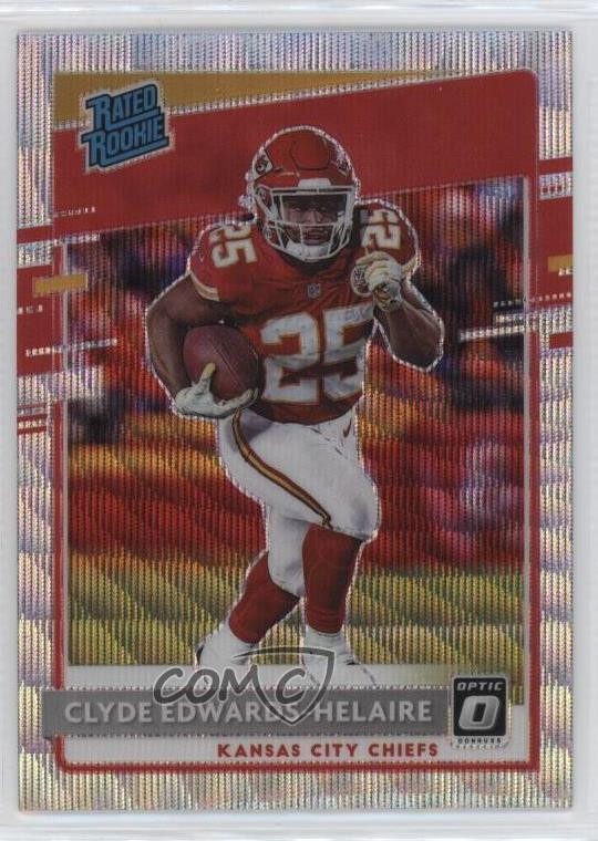 2020 Donruss Optic Rated Rookies Wave Prizm /199 Clyde Edwards-Helaire #171 14im