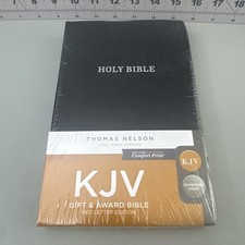 KJV Holy Bible Gift and Award Black Leatherflex Red Letter Comfort Print New