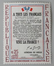 Année 1964 france YT 1408 neuf luxe ** 20 ème anniversaire de la libération