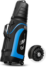 Golf Travel Bags for Airlines with Wheels - Foldable Hard Case with ABS Top and