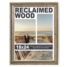 Rustic 18x24 Poster Frame Reclaimed Barnwood Picture Frame HD Tempered Glass Fam