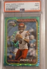 2024 Topps Chrome - Rookies Jayden Daniels #201 Green Sonar Refractor /199 (RC)