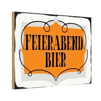Holzschild 12X18 Cm Feierabend Bier Alkohol Essen Trinken Deko Geschenk Holz Sch