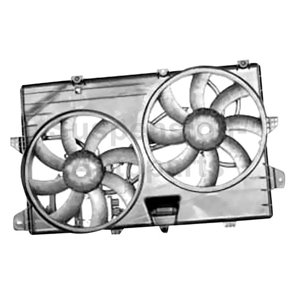 Ventilador de radiador y condensador doble TYC para Lincoln MKX 2011 2012 2013 2014 2015 Foto 2 de 4