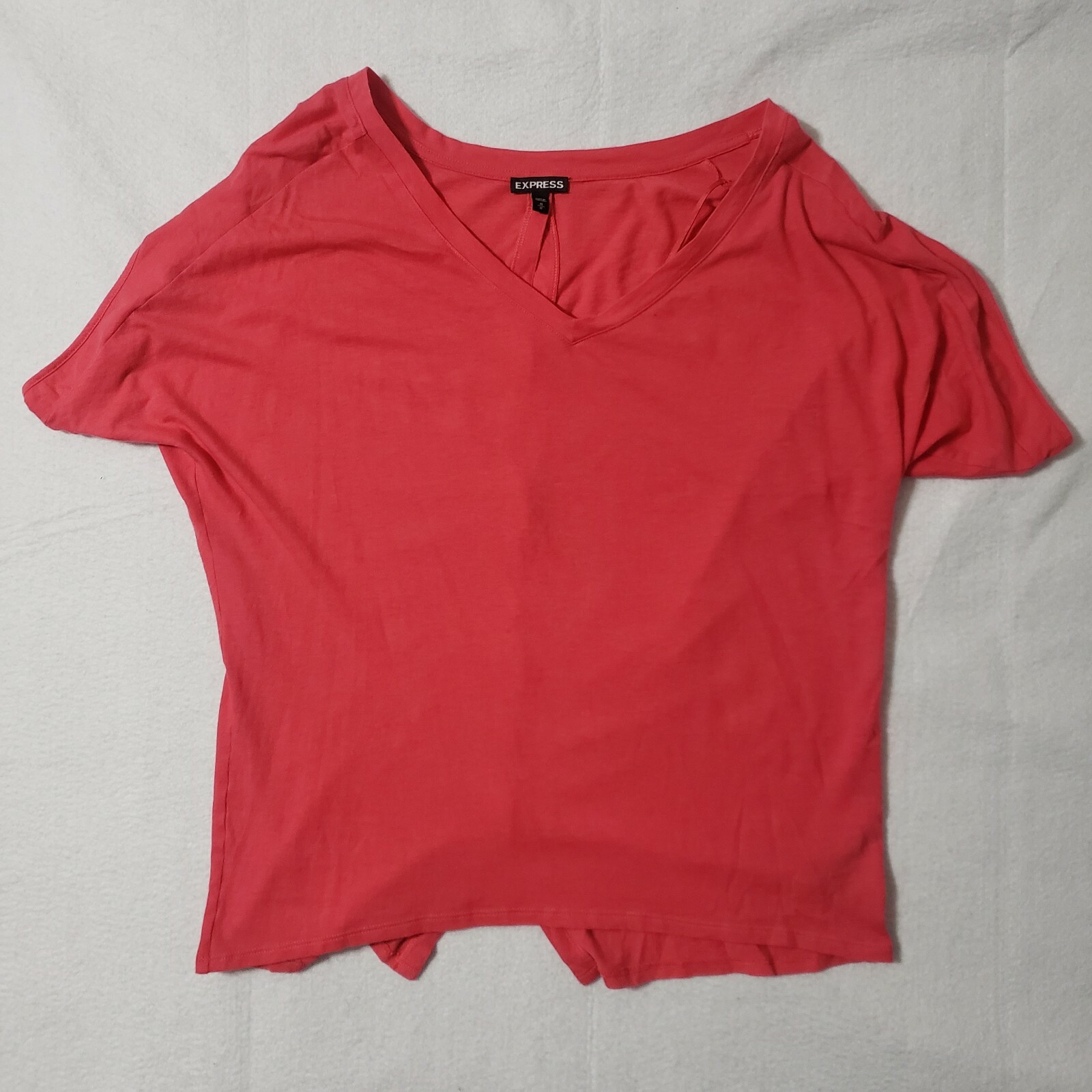 Camicia Express collo a V posteriore con bottoni taglia media M arancione salomone casual
