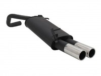 Novus EndschalldäMpfer 2X76Mm Gerade GeböRdelt Stahl FüR VW Polo 5 V-9N/9N3 +Abe