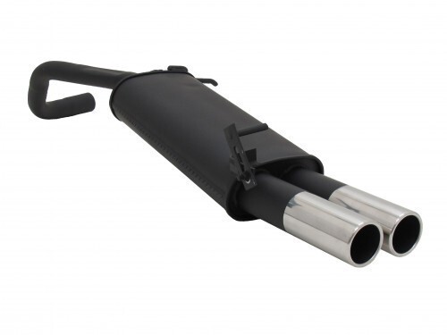 Novus EndschalldäMpfer 2X76Mm Gerade GeböRdelt Stahl FüR VW Polo 5 V-9N/9N3 +Abe-image