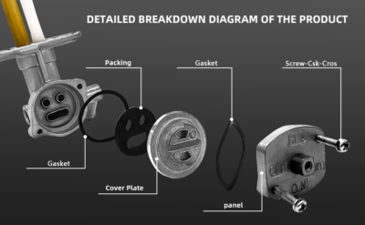 Fuel Petcock MOTOKU Valve For Prairie 360 KVF360 Prairie 400 KVF400 Kawasaki Prairie 360 Parts - Foto 12