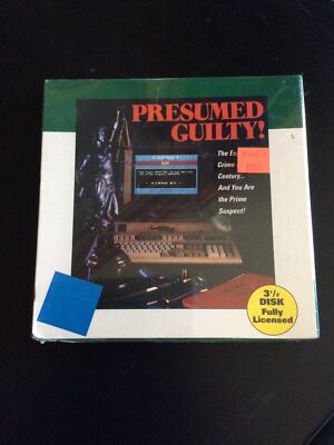 New 1993 Presumed Guilty 3.5 Disk Computer Interactive Game