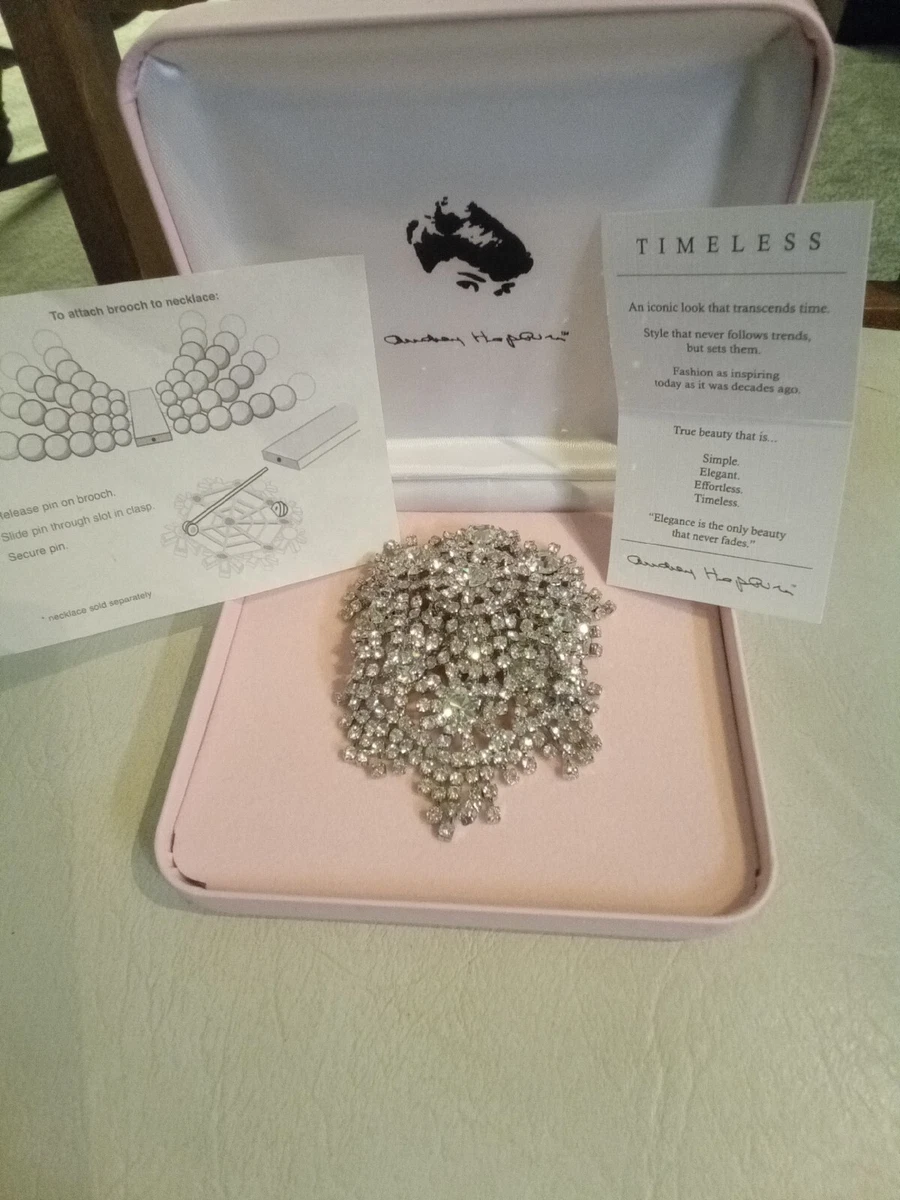 NWB Camrose Kross Audrey Hepburn Unforgettable Collection Crystal Pin Brooch