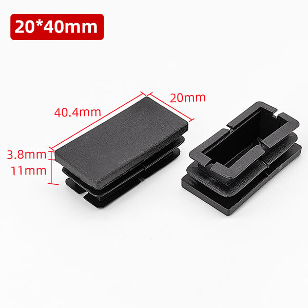 10pcs Square Plastic Black Blanking End Cap Tube Pipe Insert Plug Bung 10x10~50x50mm Chair Leg Feet Pads Covers Floor Protector – Buy The Best Products In The Online Store - Foto 11