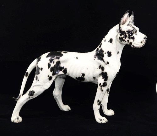 Vintage Large Ronzan Ceramic Dog Great Dane Figurine, Standing, Italy 12" x 14"