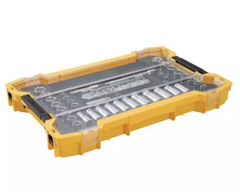 NEW DEWALT DWMT45400 37 Pc 3/8 Drive Socket Set w/ Toughsystem Tray Fast Ship - Image 4 of 4