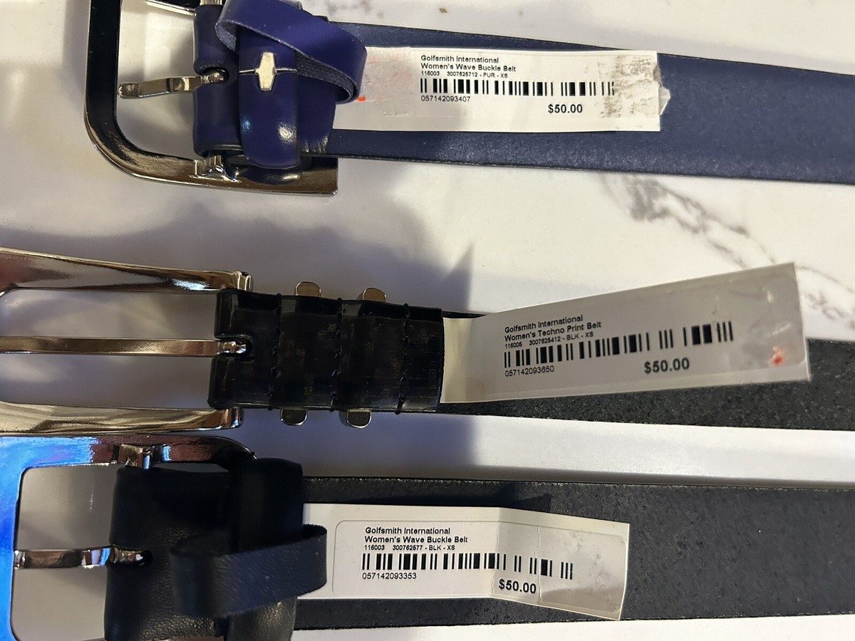 その他 BLUE Women's Golf Belt Lot of 3 XS X-Small Black Purple BRAND NEW