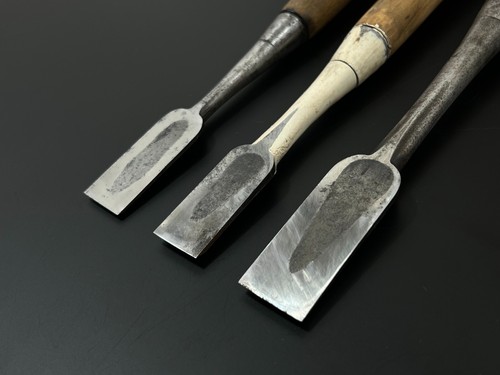 Vintage Japanese Chisel 3set Nomi /Hand Plane Saw Iron Hammer Hand Tool/d56 - Picture 23 of 24