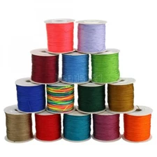 90m DIY Nylon Cord Thread Chinese Knot Macrame Beading Bracelet Braided 0.8mm