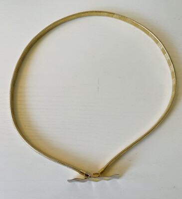 Vintage 70s Retro Gold Tone Metal Scaled Stretchy Women display picture 3