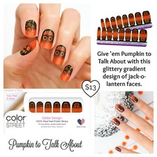HALLOWEEN Color Street Nail Polish Strips PUMPKIN TO TALK ABOUT
