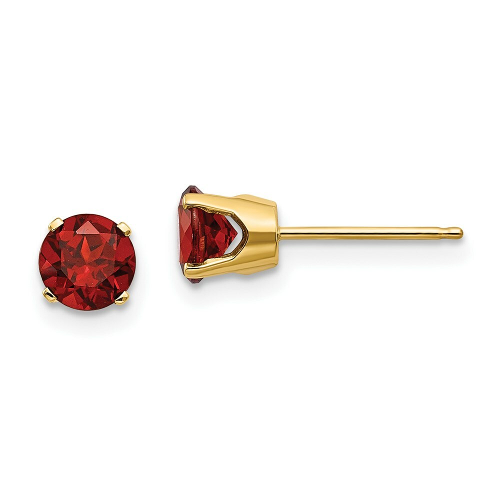 Серьги с гранатом 14 карат 5 мм - Январь 28990₽