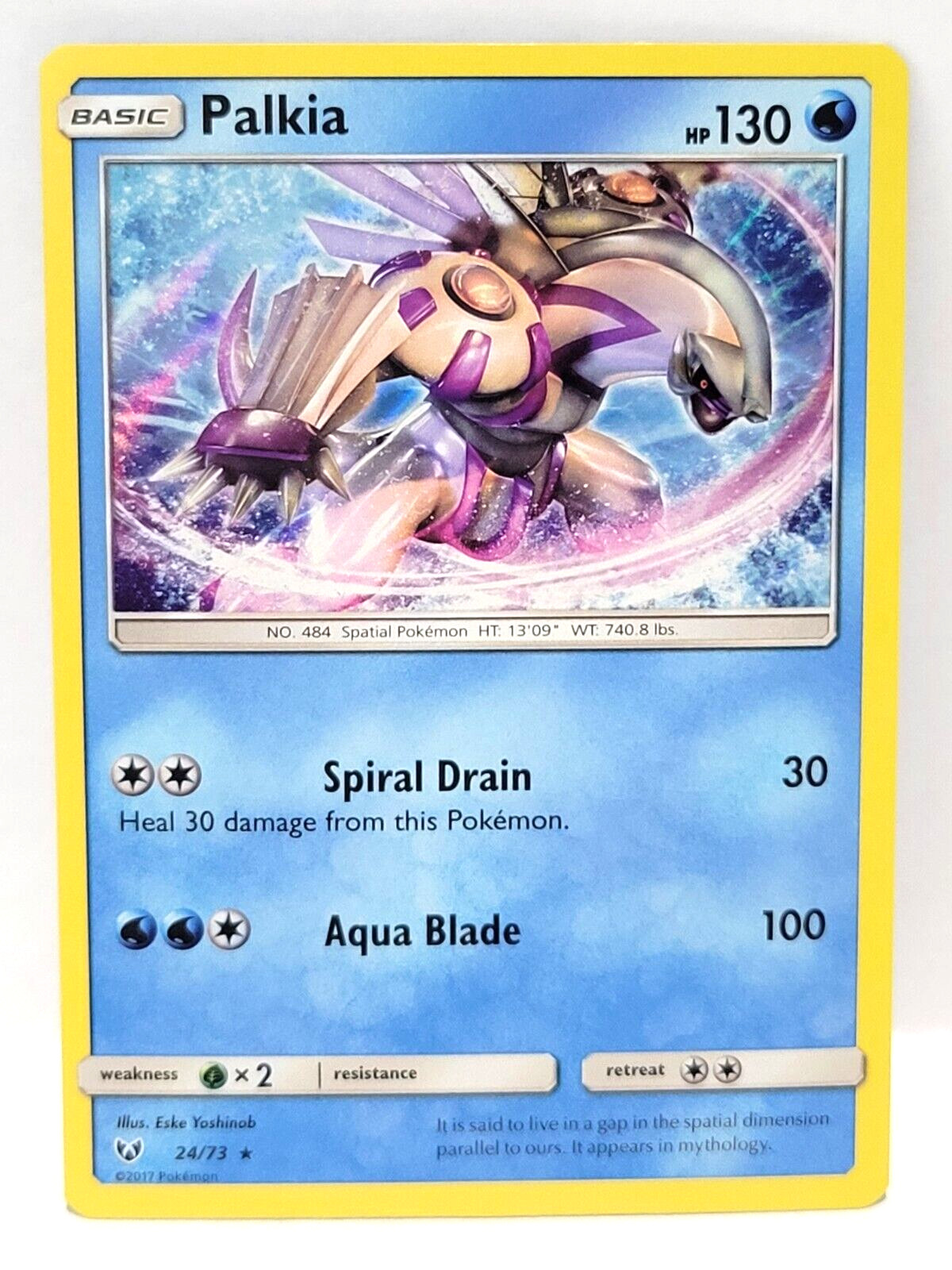 Pokemon TCG Palkia 24/73 Shining Legends Sun & Moon Holo Rare Near Mint/Mint