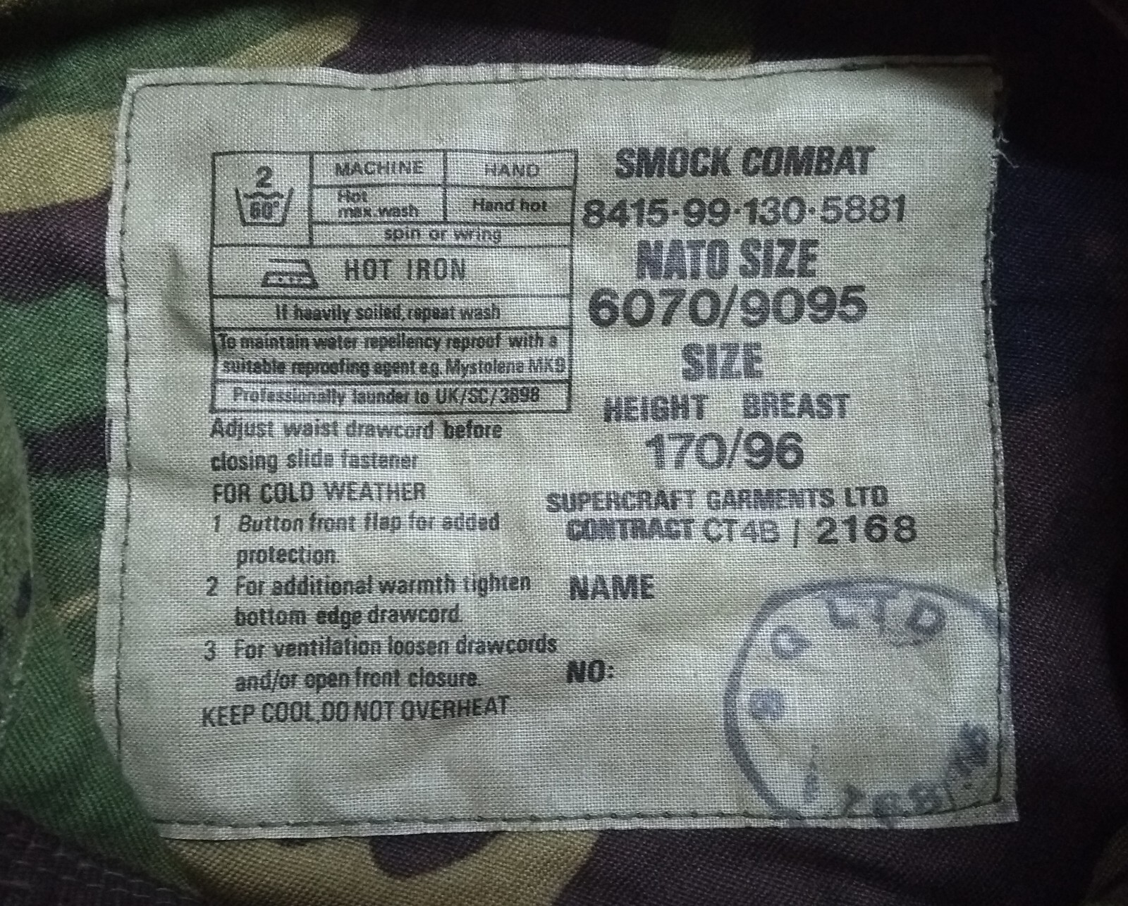 Dpm Combat Jacket 1980s Pattern British Army Camo… - image 4