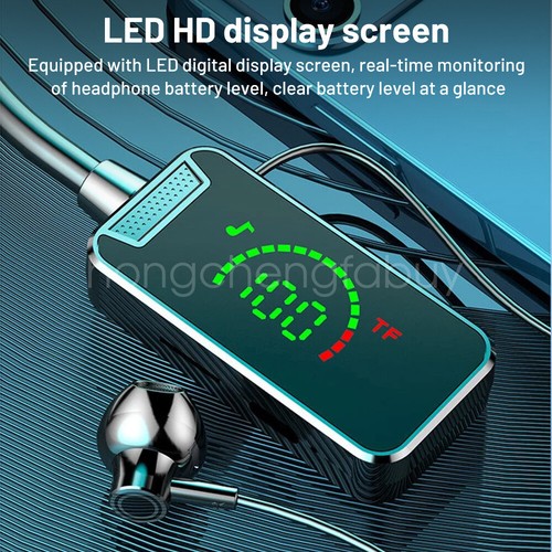 Bluetooth 5.4 Neckband Headset Wireless Earbuds Earphone Headphones with 8GB TF - Picture 7 of 27