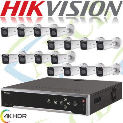 Hikvision 4K CCTV Sicherheitsnetzwerk IP System Außenbereich Kugel HD IR 8MP Kamera NVR